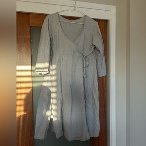 Baby Blue Linen Dress